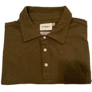 Goodfellow&Co Green military Polo Men Sz XXL slightly used